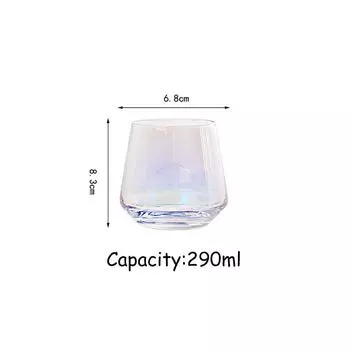 Прозрачная радужная стеклянная чашка, бессвинцовая хрустальная чашка, чашка для сока, молока, кофе, чая, креативная чашка для вина, чашка для напитков, термостойкая кружка 520ml