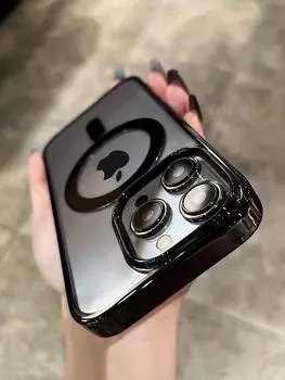 Прозрачная рамка с покрытием для магнитного чехла Magsafe для iPhone 15 14 13 12 11 Pro Max с беспроводной зарядкой, жесткий ПК, ультратонкий чехол For iPhone 12Pro