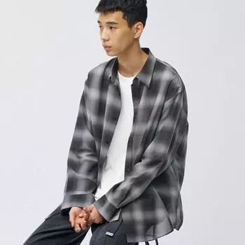 Прозрачная рубашка оверсайз с длинными рукавами и длинными рукавами GU by Uniqlo Easy Care