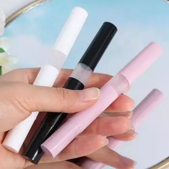 Прозрачная ручка для ногтей с кисточкой 3 мл, тюбик блеска для губ, портативная ручка для ногтей, женская розовый