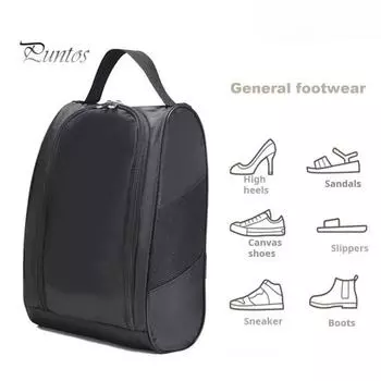 Прозрачная сетчатая сумка для обуви с застежкой-молнией, легкий доступ, многоцелевая портативная водонепроницаемая дорожная сумка-органайзер для обуви чёрный