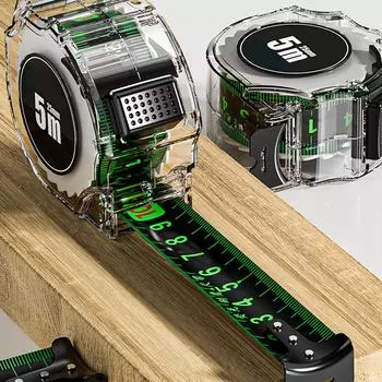 Прозрачная шкала прозрачная флуоресцентная рулетка водонепроницаемая металлическая измерительная линейка для деревообработки 3mx19mm