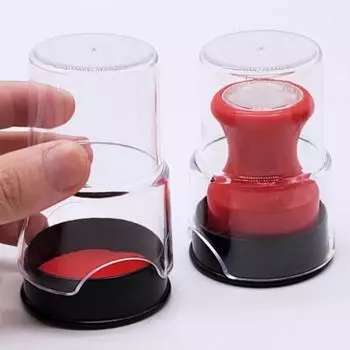 Прозрачная штемпельная штемпельная подушечка с защитой от подделки штампа, новый дизайн штемпельной подушечки с обложкой контракта A