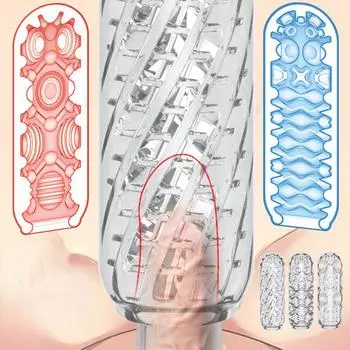 Прозрачная силиконовая чашка для мастурбации для мужчин, безопасные мягкие игрушки для оргазма, мужской мастурбатор, секс-игрушка, реалистичная вагина, товары для взрослых A