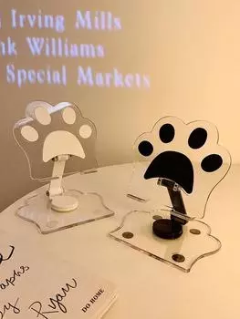 Прозрачная симпатичная подставка для мобильного телефона, подставка для домашнего настольного планшета, ленивые люди, наблюдающие за драмами, смотрящие телевизор, артефакты оранжевый