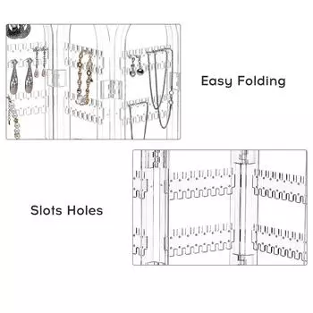 Прозрачная складная ширма, подставка для ювелирных изделий, ожерелье, браслет, серьги, органайзер, держатель прозрачный