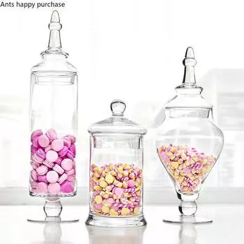 Прозрачная стеклянная банка для хранения конфет, банка для свадебного оформления, декоративные банки, емкость для хранения, органайзер для еды, стеклянная бутылка