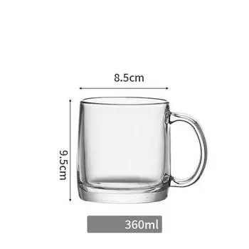Прозрачная стеклянная чашка для молока, термостойкая чашка для чая, чашка для кофе, чашка для пива StyleB