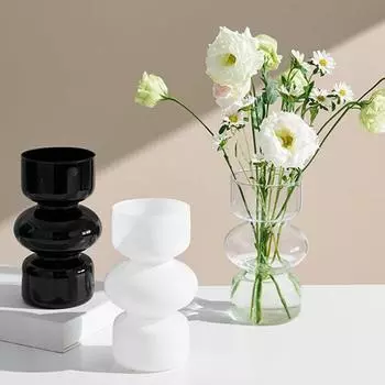 Прозрачная стеклянная гидропонная ваза для цветочных растений, стеклянные горшки, декоративные для украшения стола, окна холодильника, вазы для выставок