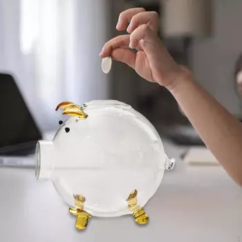 Прозрачная стеклянная копилка, стильная и уникальная, контейнер для сбора денег для дома S