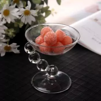 Прозрачная стеклянная миска для бусин в скандинавском стиле, украшение для домашнего кофейного столика, фруктовый десерт, миска для мороженого, тарелка для закусок, поднос для хранения ювелирных изделий белый