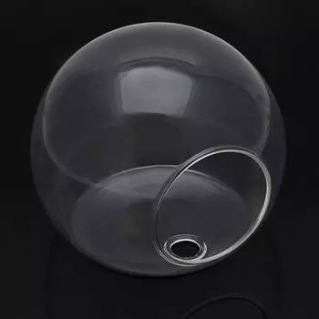 Прозрачная стеклянная настенная ваза для растений, гидропонный террариум, настенный аквариум, аквариумный контейнер, полукруглая стеклянная ваза для цветов