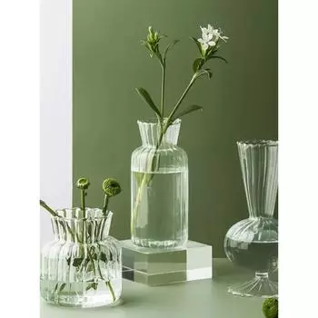 Прозрачная стеклянная ваза Домашняя гидропонная ваза Декоративная ваза в скандинавском стиле Современное украшение для стола Ваза Украшение для дома Современное украшение