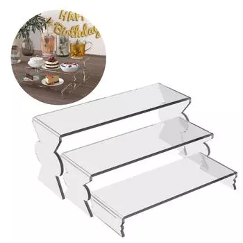 Прозрачная стойка для хранения косметики, прозрачная акриловая стойка для демонстрации аниме-фигурок, простая установка, полка для косметики