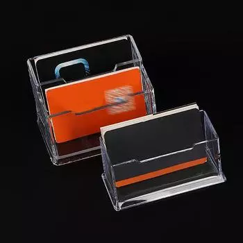 Прозрачная стойка для визитных карточек, настольная визитная карточка большой емкости, прочная и прочная коробка для хранения визитных карточек