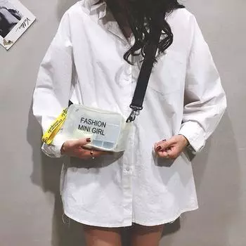 Прозрачная сумка через плечо для женщин, летняя мини-сумка с надписью «Candy Color Letter» розовый