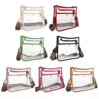 Прозрачная сумка через плечо, одобренная стадионом, прозрачная сумка-мессенджер из ПВХ, широкая гитара чёрный