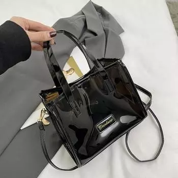 Прозрачная сумка через плечо с застежкой-молнией и регулируемым ремешком из ПВХ-сумки карамельного цвета для спорта красный