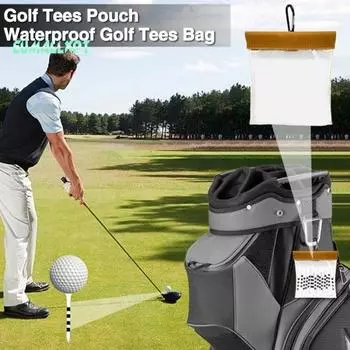 Прозрачная сумка для футболок для гольфа — вместительный водонепроницаемый чехол-органайзер для аксессуаров для гольфа коричневый