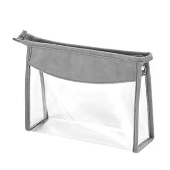 Прозрачная сумка для хранения, сумка для хранения, сумка для хранения на молнии, косметичка 18*13.8*5CM серый