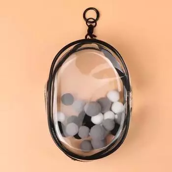 Прозрачная сумка для кукол, портативная сумка для кукол Labubu, чехол для прогулок темно-розовый