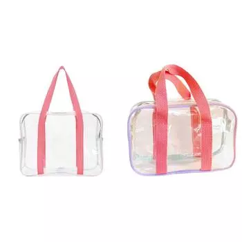 Прозрачная сумка для туалетных принадлежностей из ПВХ, косметичка, портативная сумка для переноски туалетных принадлежностей (L)