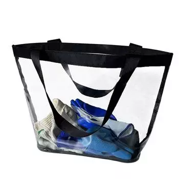 Прозрачная сумка из ПВХ для женщин и мужчин, большая вместительная сумка, пляжная сумка чистый