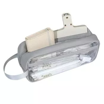 Прозрачная сумка-карандаш большой емкости Ins Style, школьный чехол, держатель для канцелярских принадлежностей, водонепроницаемый портативный чехол для ручек, сумка для хранения карандашей