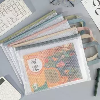 Прозрачная сумка на молнии с ручкой из ПВХ, водонепроницаемая сумка для хранения документов большой емкости розовый