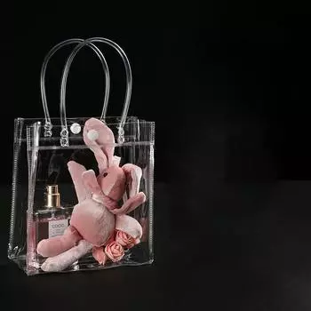 Прозрачная сумка-тоут из ПВХ - подарочная сумка с возможностью индивидуального заказа для небольших партий