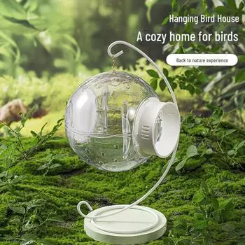 Прозрачная уличная клетка для попугаев и других птиц Without hook; 12cm diameter