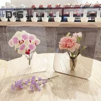 Прозрачная ваза для цветов, привлекательный креативный настольный держатель для растений, декор прозрачный