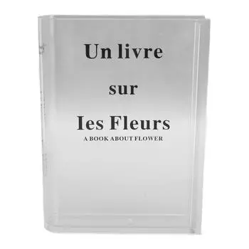 Прозрачная ваза-книга, акриловая, художественная, культурная, декоративная ваза-книга для цветочной композиции чёрный