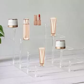 Прозрачная витрина, нескользящая 4-х ярусная устойчивая основа, аниме-фигурки, выставка коллекционных предметов, акриловая подставка, столешница, кексы, парфюмерия, косметика, ювелирные изделия прозрачный