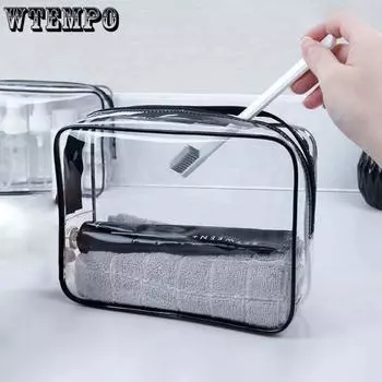 Прозрачная водонепроницаемая сумка для мытья, сумка для хранения косметики, большая вместительная дорожная косметика, прозрачная сумка для хранения контейнеров 10.5*15cm прозрачный