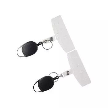 Прозрачная выдвижная катушка для бейджа Горизонтальная крышка именной карточки Держатель для половины карты Брелок для ключей Transparent