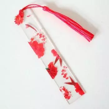 Прозрачная закладка для страниц книги с цветком, креативная акриловая закладка для чтения, подарок на выпускной 01