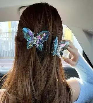 Прозрачная заколка-русалка большого размера, супер-заколка для волос, женская заколка для затылка, темпераментная заколка для волос, аксессуары для волос One Size