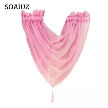 Прозрачная занавеска, изысканный противоизносный складной элегантный красочный оконный марлевой декор для дома