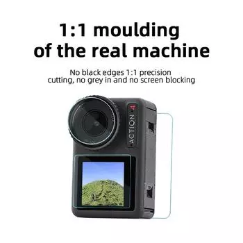 Прозрачная защитная пленка для экрана камеры Action 4, защитная пленка из закаленного стекла, полное покрытие, твердость 9H, 1 комплект/2 комплекта 1