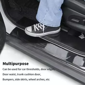 Прозрачная защитная пленка для кромки двери автомобиля, нанолента против царапин, защитная пленка для порога багажника автомобиля, наклейки на кромку двери