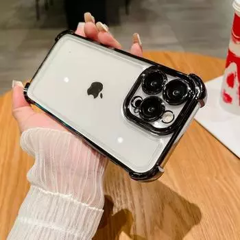 Прозрачная защитная пленка для линз с гальваническим покрытием для APPle iPhone 15 14 13 12 11 Pro Max 15 14 Plus, прозрачная крышка For iPhone11Pro