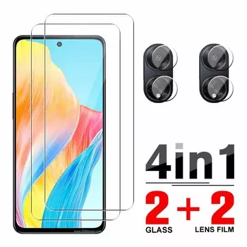 Прозрачная защитная пленка Full HD для экрана + защитная пленка из закаленного стекла для объектива камеры для OPPO A98/A78 5G/A78/A79 5G OPPO A98 чистый