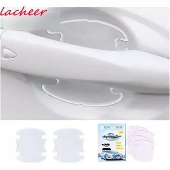 Прозрачная защитная пленка высокой вязкости против царапин для дверных ручек автомобиля 4pcs