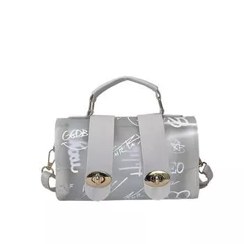 Прозрачная желейная маленькая летняя сумка для женщин, новая простая повседневная сумка через плечо с граффити