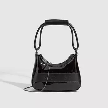 Прозрачная желейная сумка для женщин на весну и лето, высококачественный текстурный дизайн, нишевая легкая роскошная сумка через плечо с цепочкой чёрный