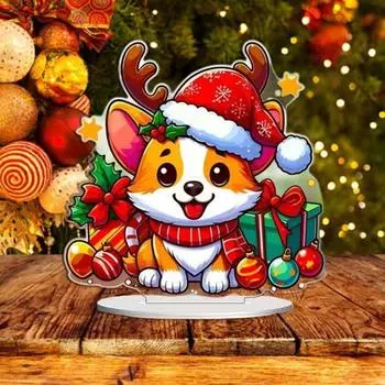 Прозрачное акриловое сердце Рождественское украшение Рождество Санта-Клаус Снеговик Лось Подарочная коробка 8