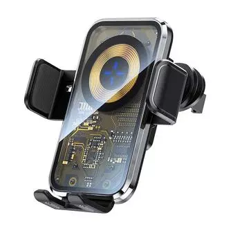 Прозрачное автомобильное крепление с беспроводной зарядкой 15 Вт для Iphone 14pro 14 13 12 Qi, быстрое зарядное устройство для телефона, вентиляционное отверстие, держатель с вращением на 360 градусов charger