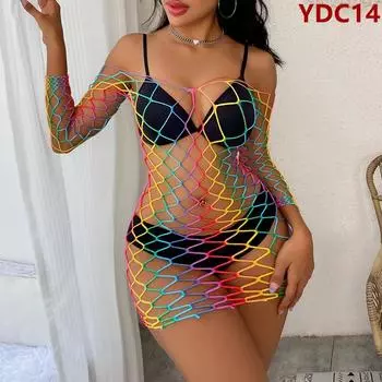 Прозрачное боди до бедра, нижнее белье с вырезами, прозрачная пижама, кружевной женский комбинезон, прозрачный эластичный ажурный комбинезон с открытой промежностью one size