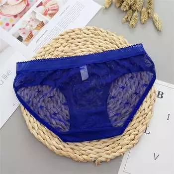 Прозрачное кружевное нижнее белье, бесшовные трусы, соблазнительные женские сексуальные сетчатые трусы Average Size